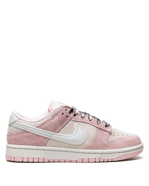 Nike Women's Pink Dunk Low Lx Foam Sneakers