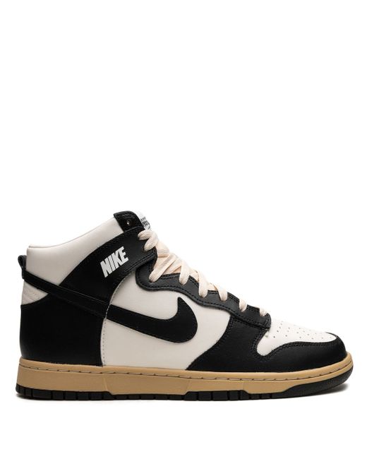Nike Women's Black Dunk High Retro Vintage Panda Sneakers
