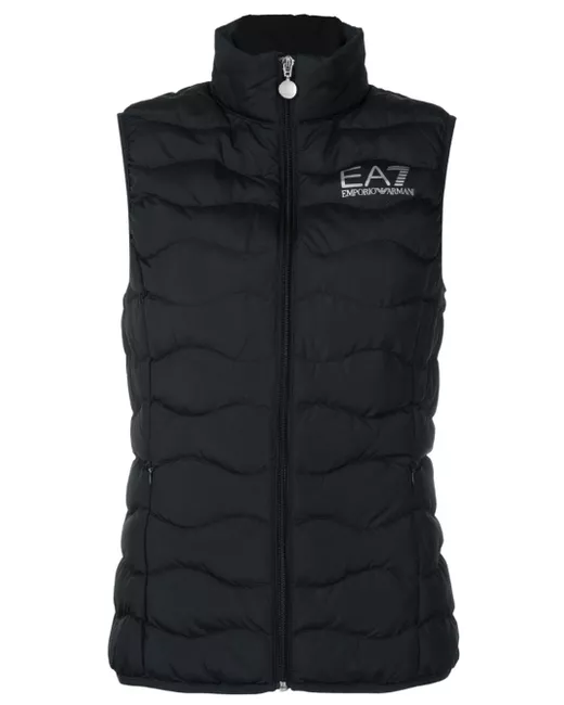 Msgm glossy padded zip-up gilet 검은 | Stylemi