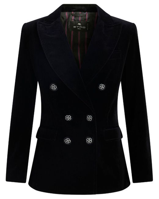 Etro Velvet vest in Black