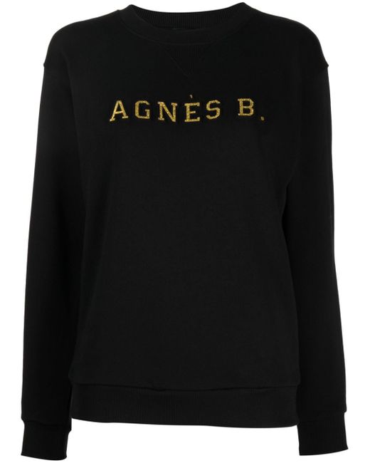Agnès b. Logo Print long-sleeved T-shirt - Farfetch