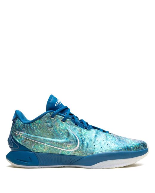 Nike Women's Blue Lebron 21 Abalone Sneakers