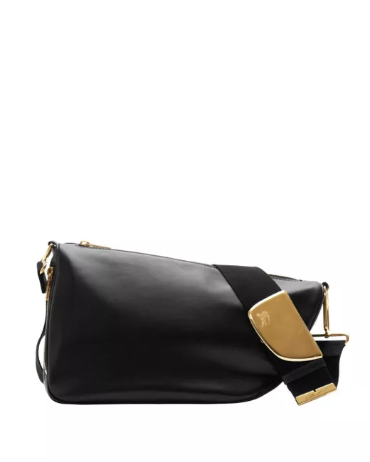 Burberry Medium Shield Leather Messenger Bag Da Women Di Colore Nero