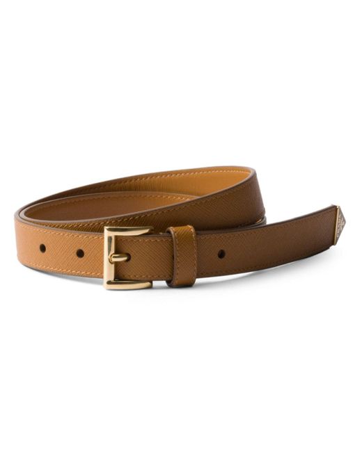 Prada Saffiano Belt Da Women Di Colore Marrone