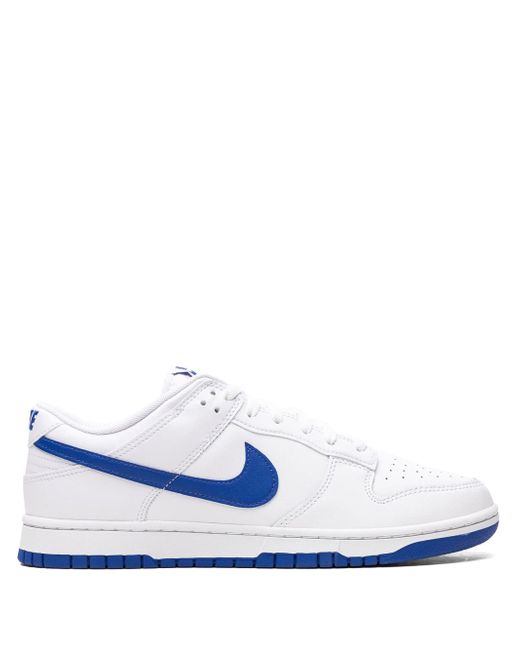 Nike Women's White Dunk Low Hyper Royal Sneakers