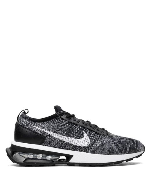 Nike Women's Black Air Max Flyknit Racer White Sneakers