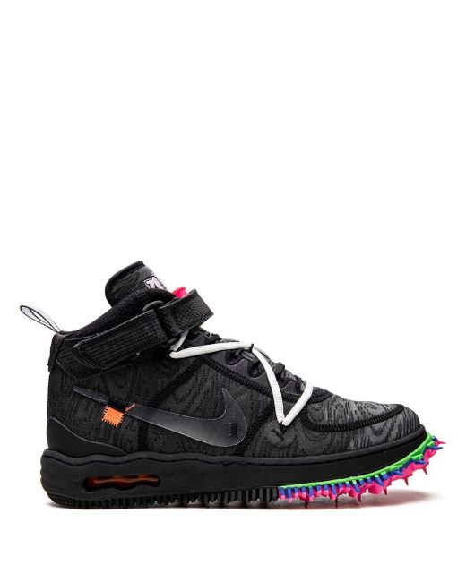 Nike X Off-White Women's Black Air Force 1 Mid Sneakers