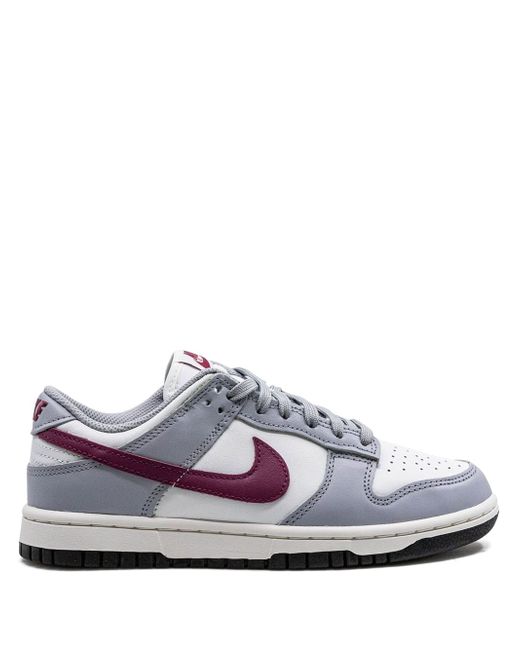 Nike Women's Gray Dunk Low Summit White/Rosewood Sneakers