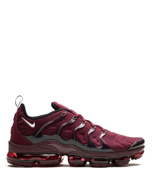 Nike Women's Red Air Vapormax Plus Burgundy Sneakers