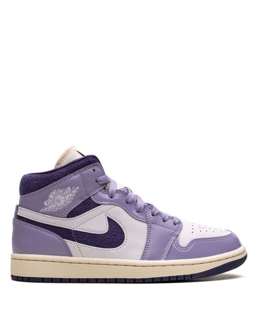 Jordan Women's Purple Air 1 Mid Sky J Sneakers