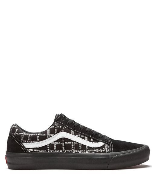 Vans Women's Black X Supreme Old Skool Pro Grid Sneakers