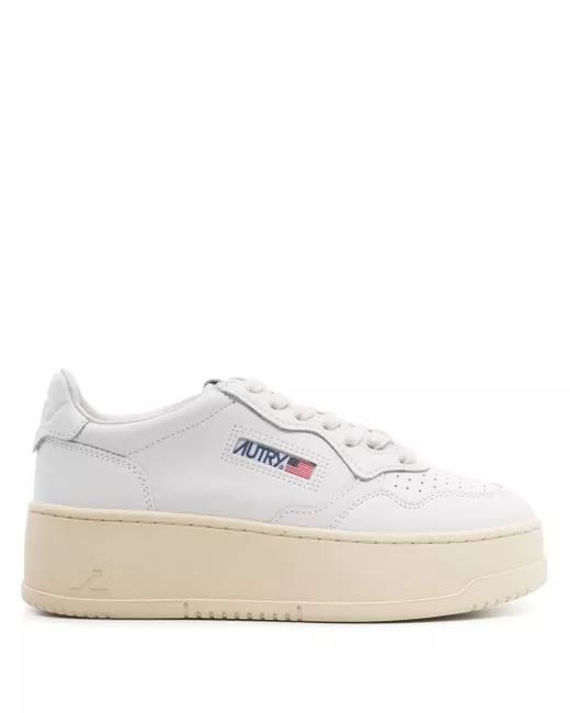 Autry Women's White Medalist Platform Sneakers