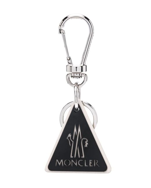 Moncler Logo-Debossed Keyring Da Men Di Colore Nero