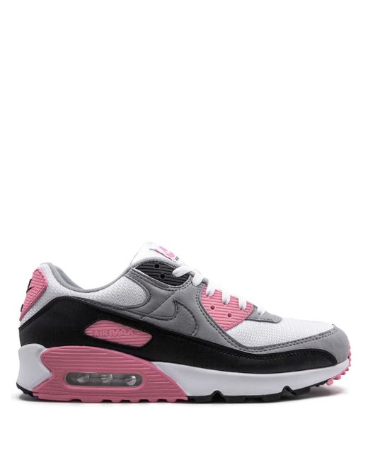 Nike Women's White Air Max 90 Rose Pink Sneakers