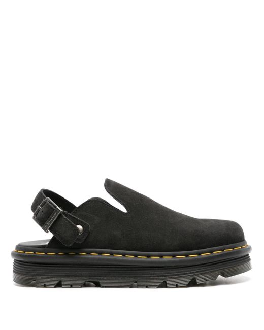 Dr. Martens Men's Black Zebzag Suede Mules