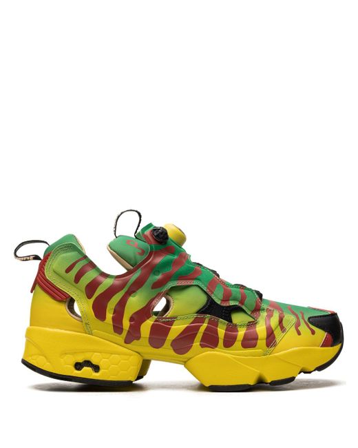 Reebok Women's Yellow Instapump Fury Og Jurassic Park Tour Vehicles Sneakers