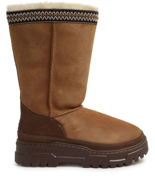 Ugg Women's Brown Fur-Lined Snow Boots