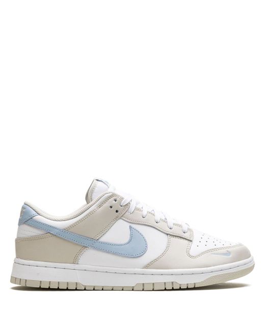 Nike Women's White Dunk Low Light Bone/Armory Blue Sneakers