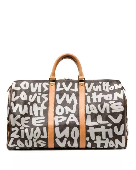 Louis Vuitton Pre-Owned Women's Brown 2001 Stephen Sprouse Graffiti Keepall 50 Bag