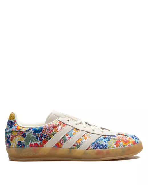 Adidas Women's Blue Gazelle Indoor Liberty London Floral Embroidery Sneakers