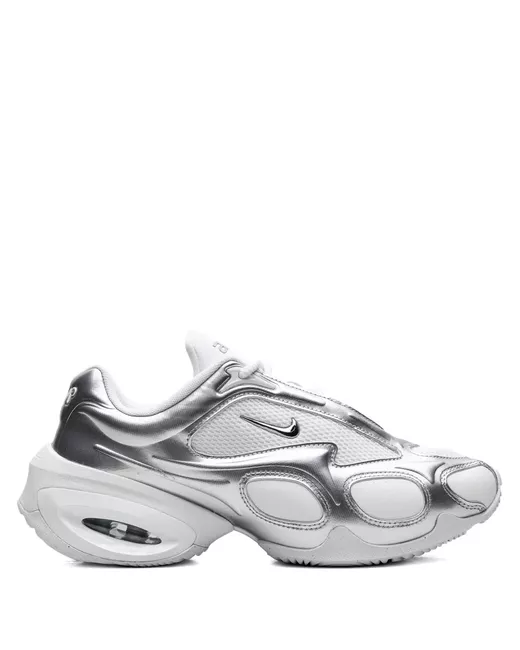 Nike Women's White Air Max Muse Metallic Silver Sneakers