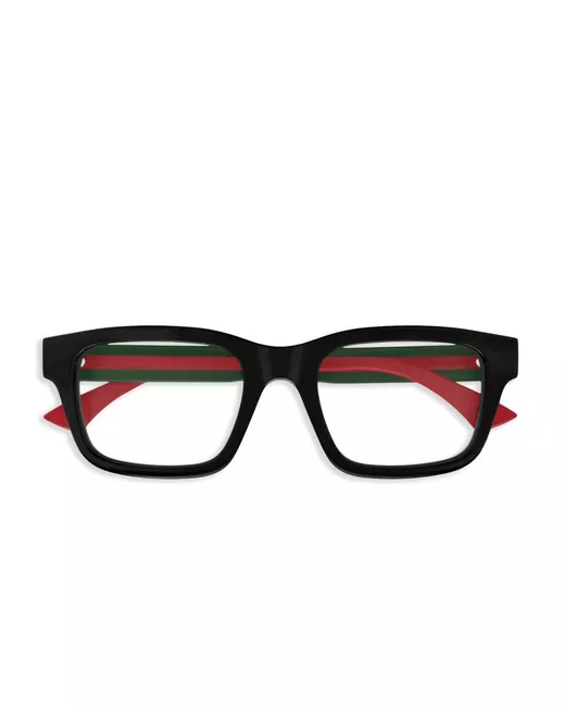 Gucci Rectangle-Frame Glasses Da Women Di Colore Verde