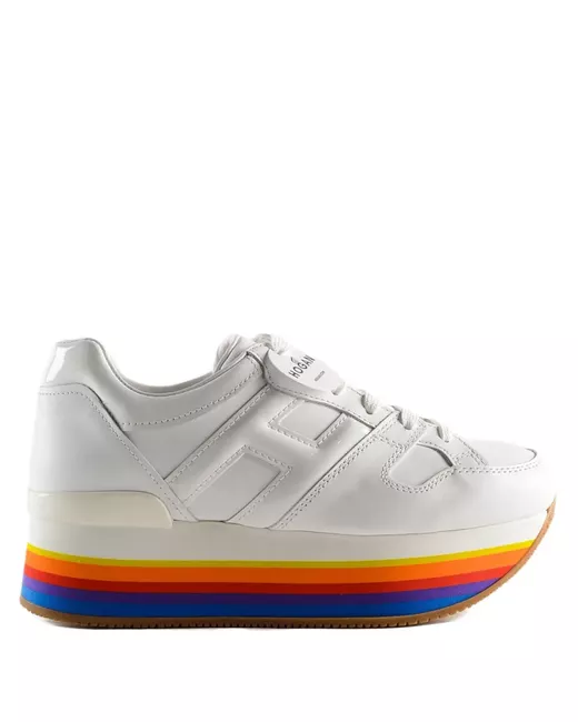 Hogan Women's White Rainbow Sole Sneakers