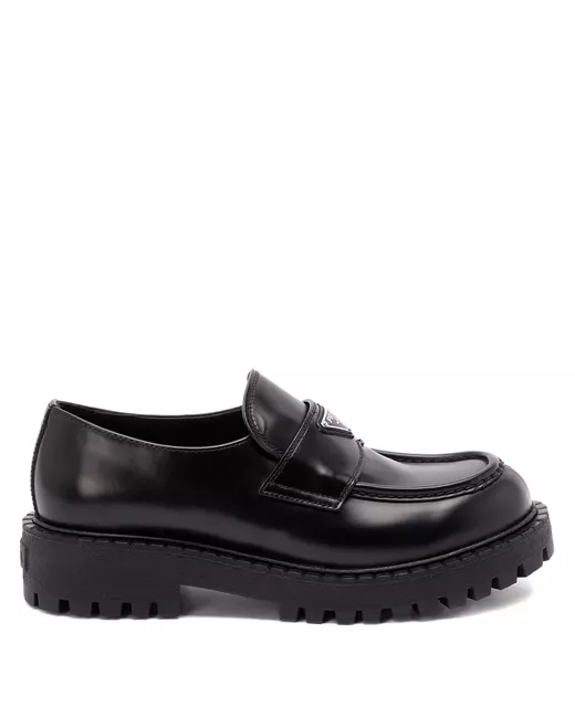 Prada Men's Black Leather Loafers