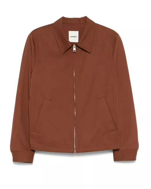 Sandro Men's Brown Cotton Jacket