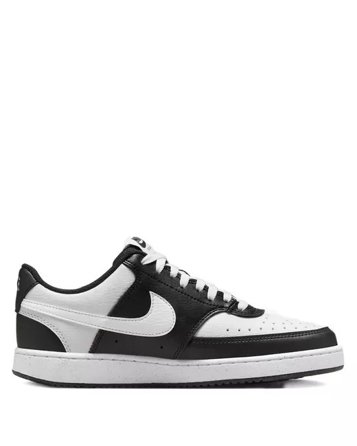 Nike Women's Black Court Vision Low Next Nature White Sneakers