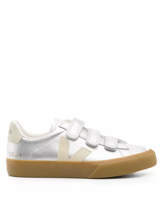 Veja Women's Silver Recife Leather Sneakers