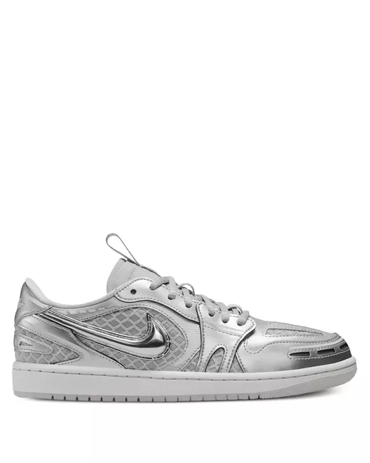Jordan Women's Gray Air 1 Low Method Of Make V3 Metallic Silver Sneakers