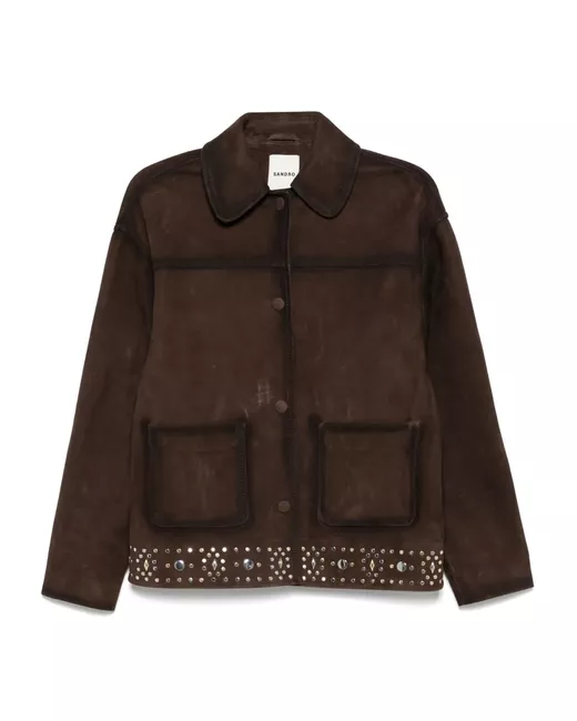 Sandro Women's Brown Suede Jacket