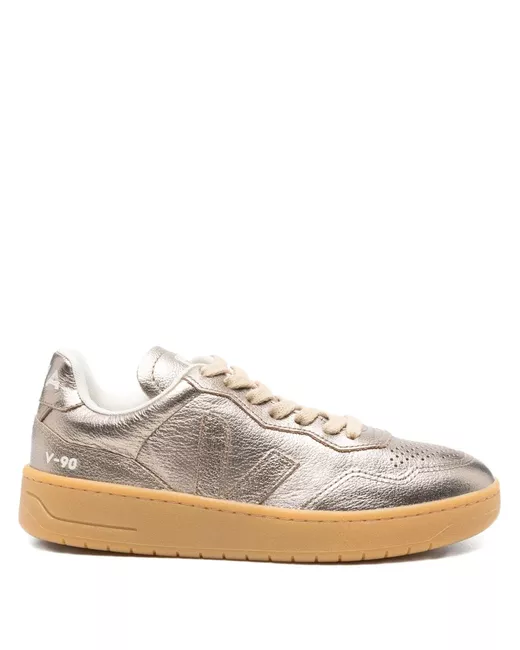 Veja Women's Golden V-90 Leather Sneakers