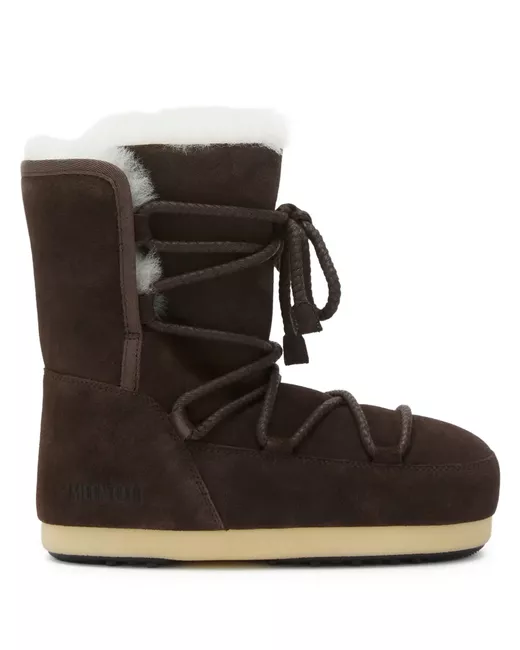 Moon Boot Evx Lace-Up Shearling Boots Da Women Di Colore Marrone