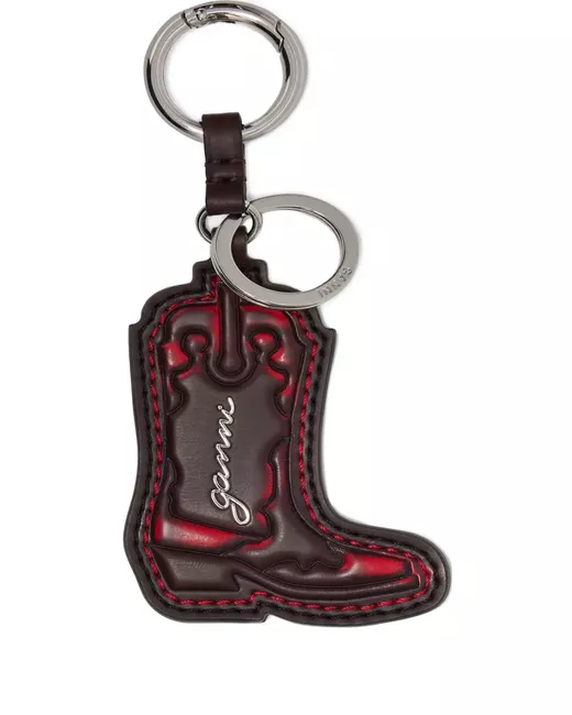 Ganni Boot-Shaped Keyring Da Women Di Colore Rosso