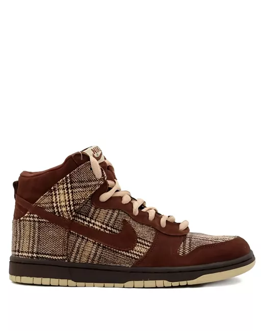 Nike Women's Brown Dunk Pro Sb Tweed High-Top Sneakers