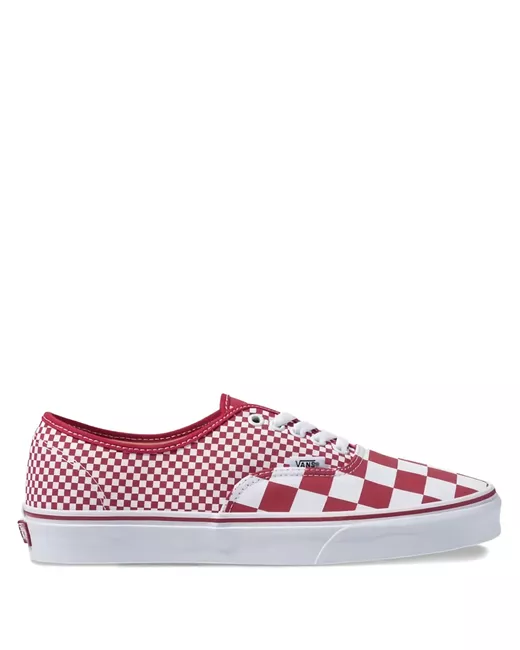 Vans Women's Red Checkerboard-Pattern Sneakers