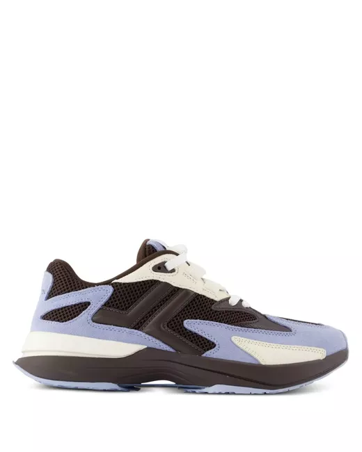 Lanvin Men's Brown Jla Mesh-Panel Suede Sneakers