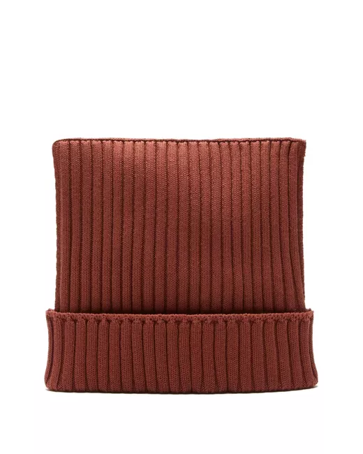 Acne Studios Ribbed Beanie Da Women Di Colore Marrone