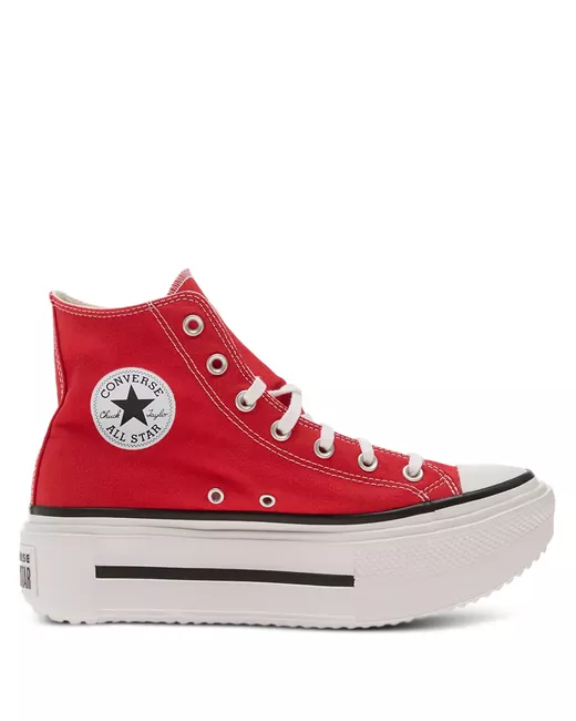 Converse Women's Red Lift Double Stack Lace-Up Platform Sneakers