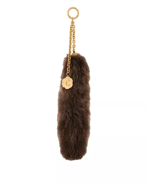 Chloé Tail-Charm Keyring Da Women Di Colore Marrone