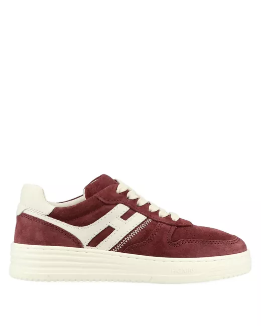 Hogan Women's Red Side-Stripe Lace-Up Sneakers