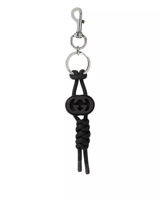 Gucci Interlocking-G Keyring Da Men Di Colore Nero
