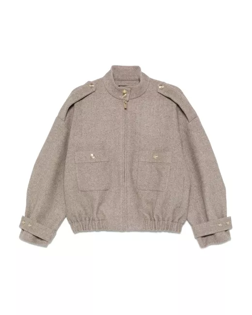 Maje   Button-Detailed Bomber Jacket
