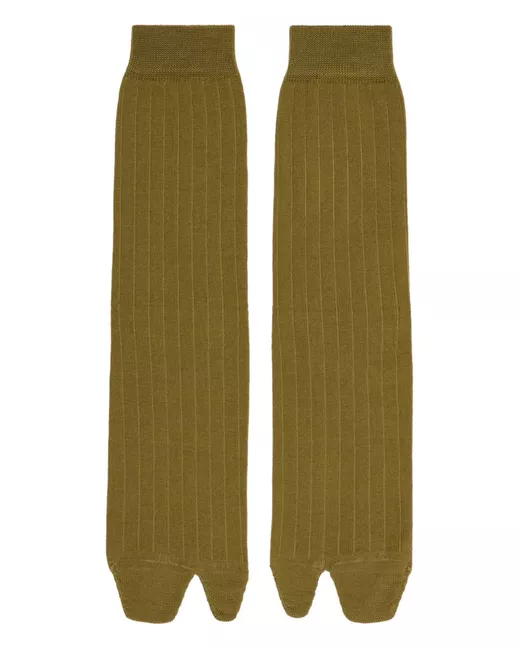 Maison Margiela Tabi Split-Toe Socks Da Men Di Colore Verde