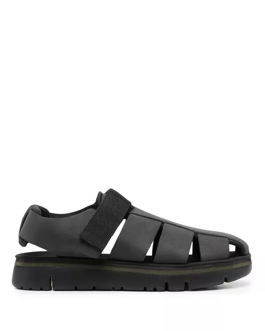 Camper Men's Black Strap Fastenting Chunky Sole Sandals