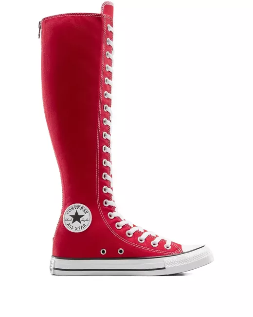 Converse Women's Red Lace-Up Zip Sneakers