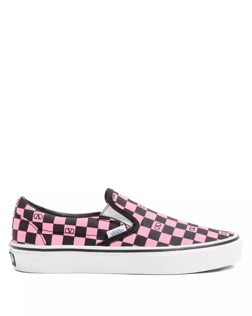 Valentino Garavani X Vans Vlogo Checkerboard Sneakers Da Women Di Colore Rosa