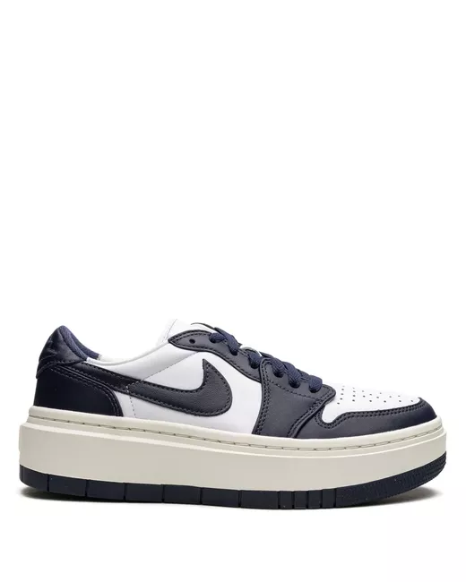Jordan Women's White 1 Elevate Low Midnight Navy Sneakers